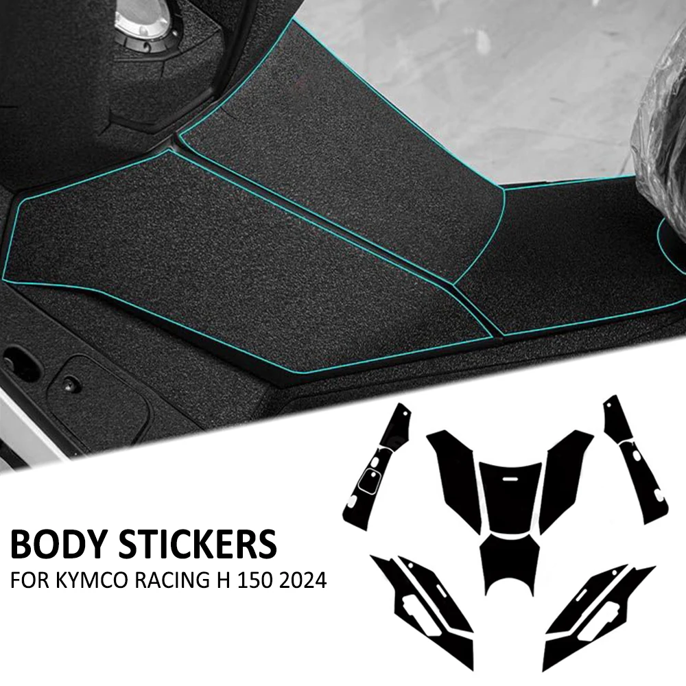 For KYMCO Racing H 150 H150 2024 Motorcycle Body Foot Pedal Fuel Tank Pad Anti Skid Thickened Rubber Protective Sticker Pads