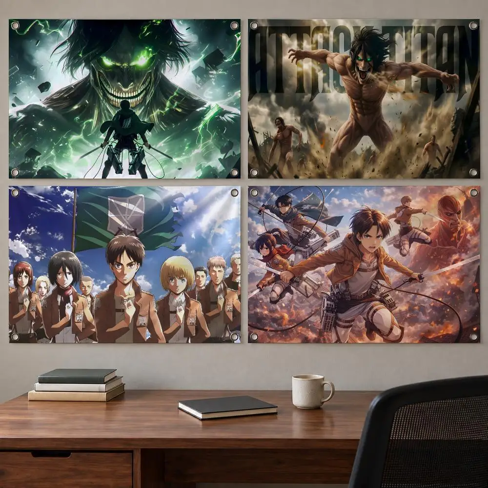 Trending Anime Attack on Titan Flags Indoor Outdoor Wall Banner Party Decor Large Hanging Wall Backdrop