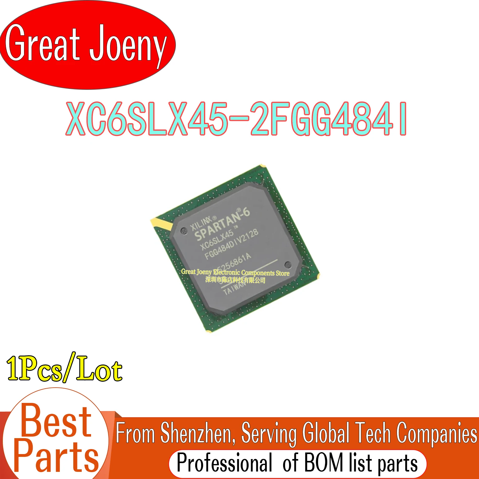 

100% Brand New Original XC6SLX45 XC6SLX45-2FGG484I XC6SLX45-FGG484 IC Chipset FBGA-484