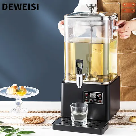 DEWEISI 사각형 다기능 전기 물 주전자, 필터 포함, 시각적 바디 차 보일러, 수도꼭지 디펜서 포함, 15 L