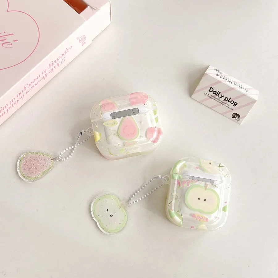 For Apple Airpods Pro 2 Case Airpod 3 Cartoon Sweet Fruits Cover Cute Air Pods Pro Hearphone Silicone Case Airpods 2 Cover