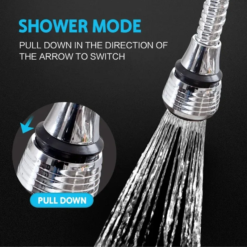 

Extended faucet outlet anti-splash water-saving device, household kitchen extendable spray shower extension filter