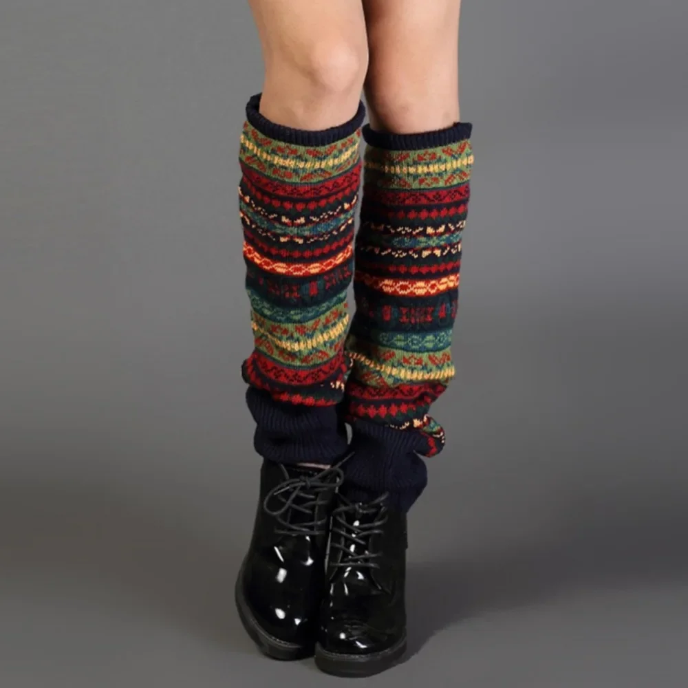 

Long Leg Winter Socks Thick Warmers And Ladies Stocking Autumn For Knee Crochet Pile Winter Woolen Over Legging Of Knit