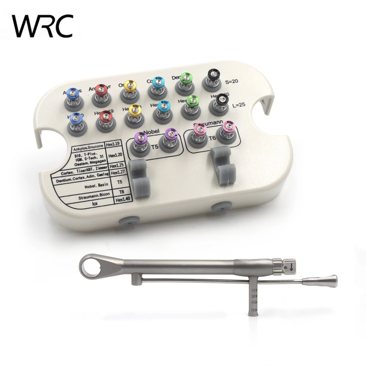 UU Lab Implant Torque Wrench Screwdriver Kit 10-70NCM, 16Pcs Prosthetic Drivers, Universal Restoration Repair Tools with Box