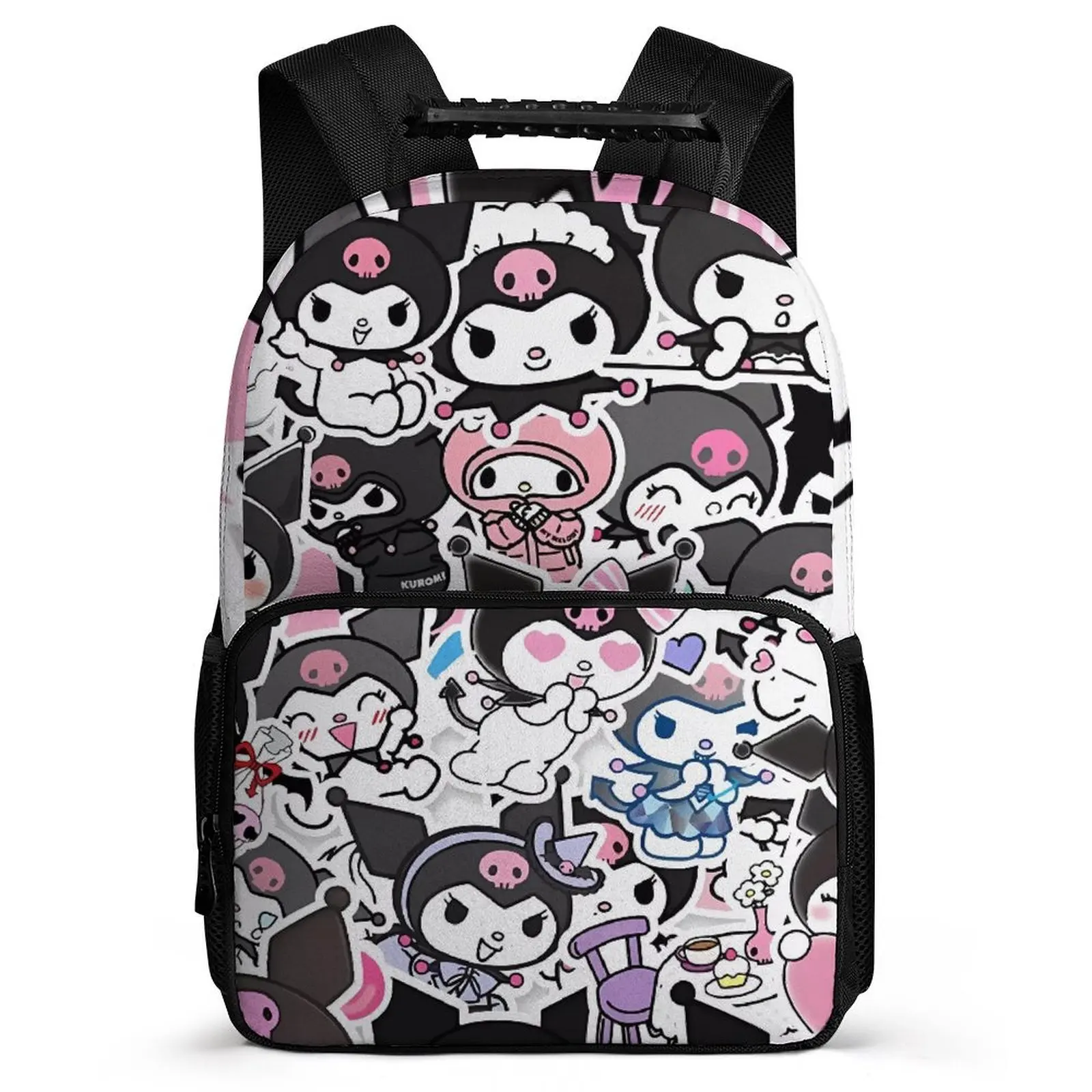 

Мультяшный рюкзак Sanrio Kuromi, рюкзак для девочек-подростков и мальчиков, женский рюкзак 16 дюймов