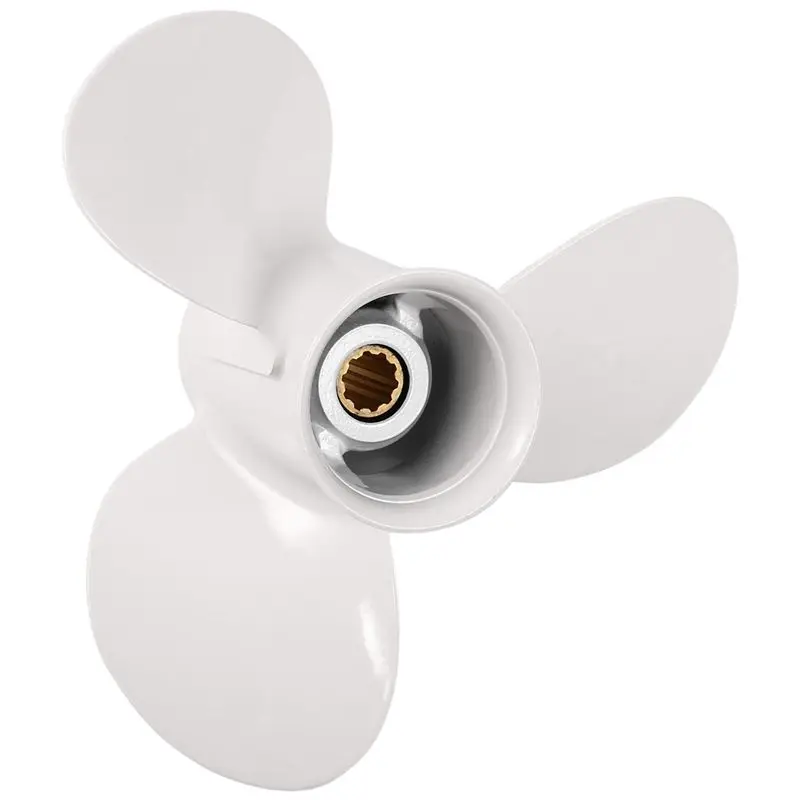 

WF-664-45949-02-El Marine Boat Outboard Propeller 9 7/8 X 13 For 20-30Hp Right-Hand Rotation 3 Blades White