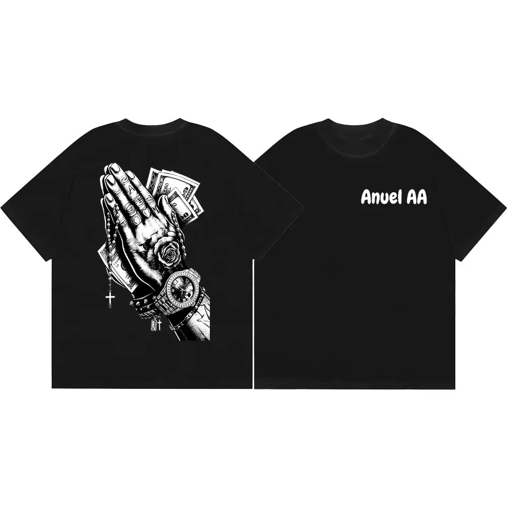 2026 New Vintage Hip Hop Streetwear Graphic T-Shirt Anuel AA Merch Unisex Casual Oversized Short Sleeve Tee