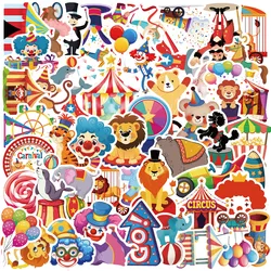50pcs Carnival Circus Graffiti Stickers Phone Guitar Laptop Notebook Suitcase Water Bottles Waterproof Sticker Gift