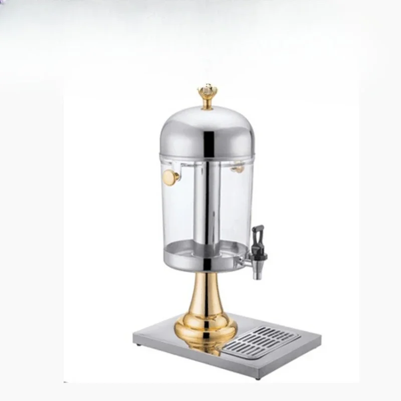 Stainless steel gold-plated juice tripod commercial transparent single head double head buffet