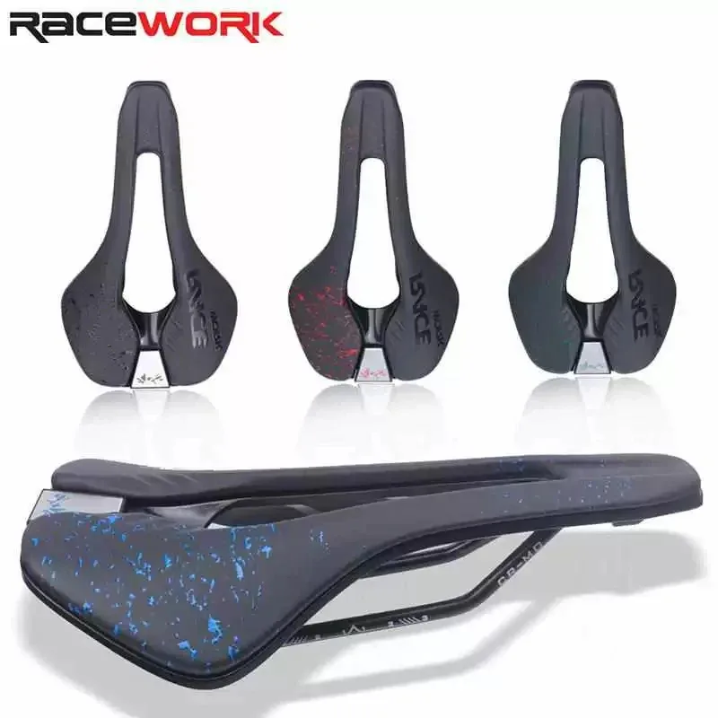 

RACEWORK Ultralight Bike Saddle Soft Comfortable MTB Road Bicycle TT Triathlon Professional Seat
