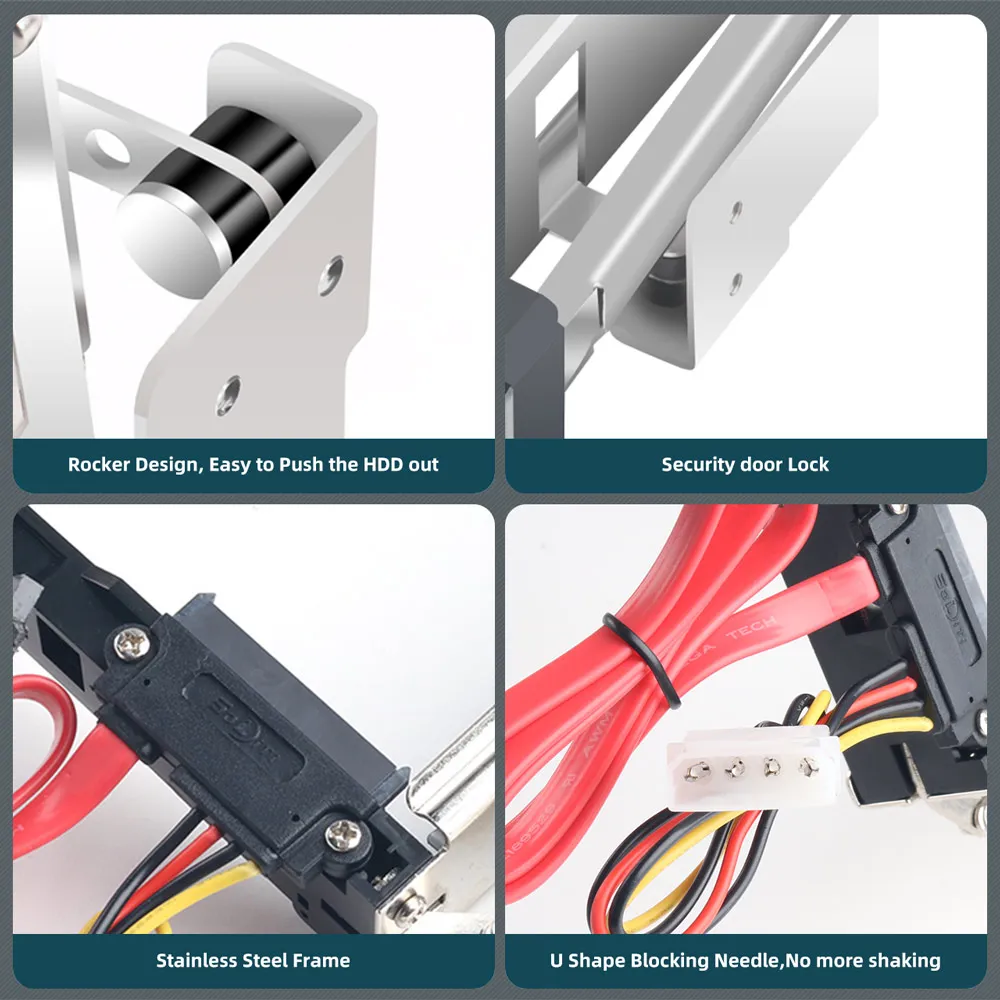 MAIWO CD-ROM Ruang HDD Rak Ponsel Internal 3.5 Inci HDD Alat Penutup Konverter Gratis Instalasi Hard Disk HDD-ROM Casing HDD