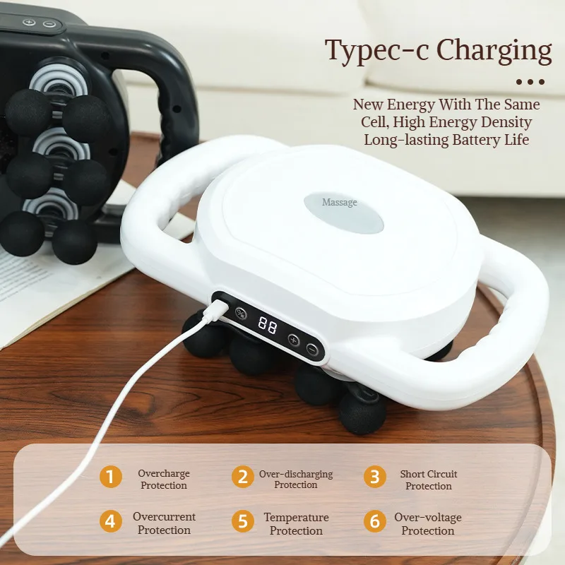 Cross-border 16-head 8-head Fascia Gun, Rechargeable Multi-head Massager, Waist and Back Muscle Deep Relaxation Massager