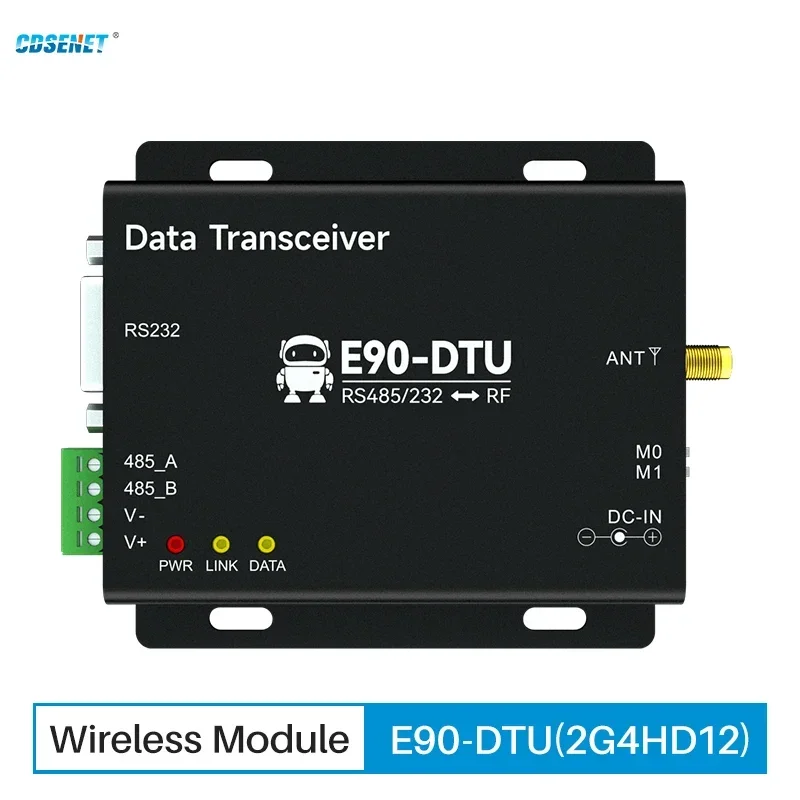 

Full Duplex RS232 RS485 12dBm 2.4GHz Long Distance 800m RF Module CDSENET E90-DTU(2G4HD12) Wireless Transmitter and Receiver