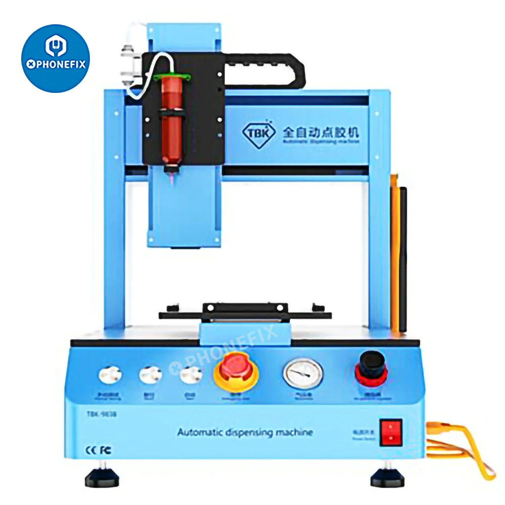 TBK-983B Automatic Glue Dispenser Machine for UV Glue/PUR Hot Melt Adhesive/Solder Paste For Mobile Phone PCB Board Dispenser