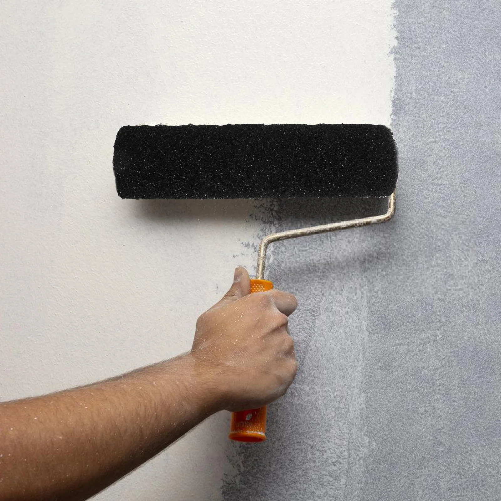 Drywall Compound Roller Brush 9inch Black Putty Elastic Sponge Texture Wall Mud Application Tool Drywall Corner Roller