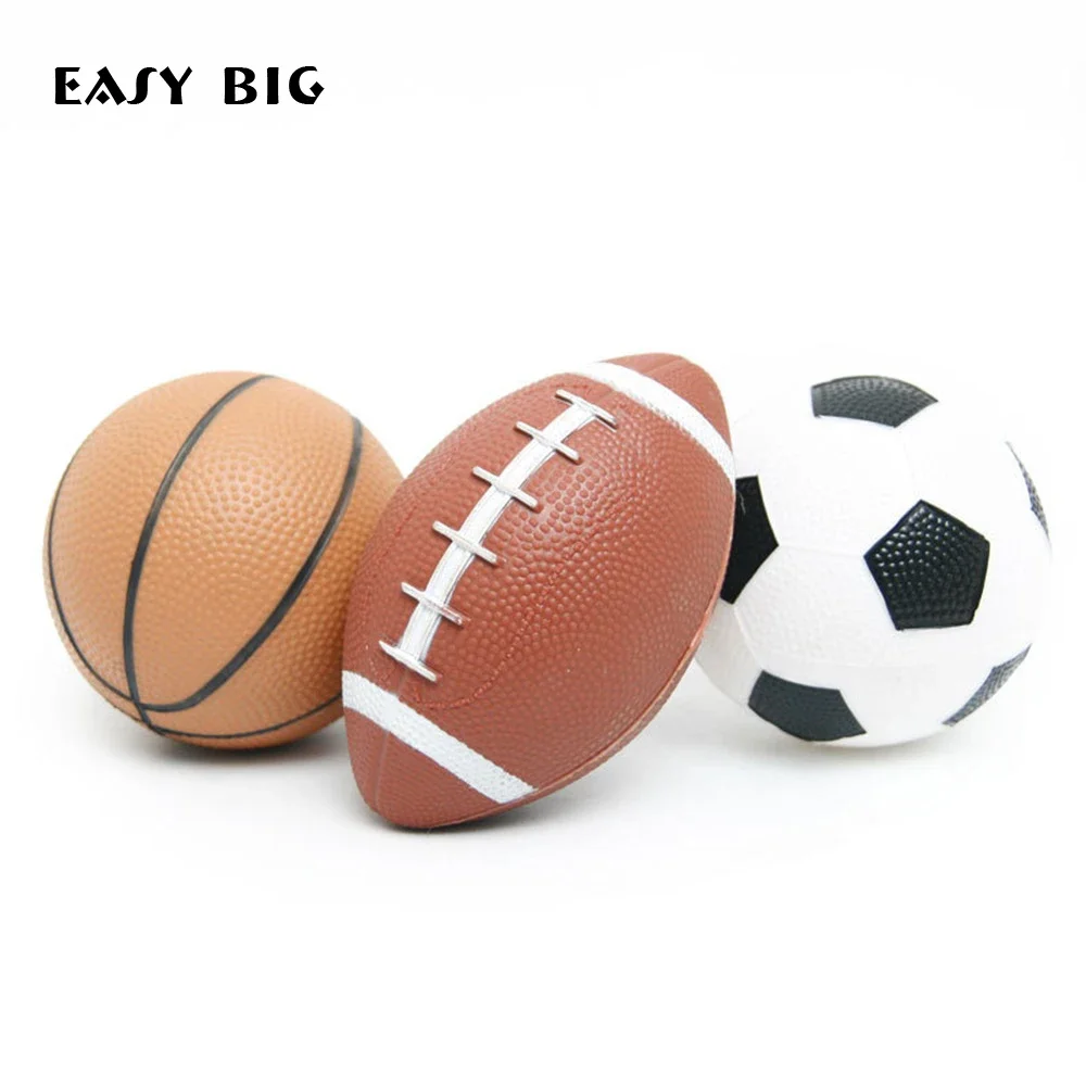 Dia:12-16CM Mini Children Basketball Football Exercise Toy Sports Soft Elastic Ball for Boy Kid Small Ball Toy NR0042