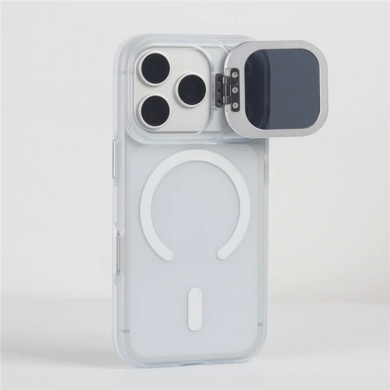 Luxury Polarizing Filter Flip Camera Lens Holder Magnetic Case For iPhone 17Pro 15 16Pro 17Pro Max For Magsafe Matte Hard Cover