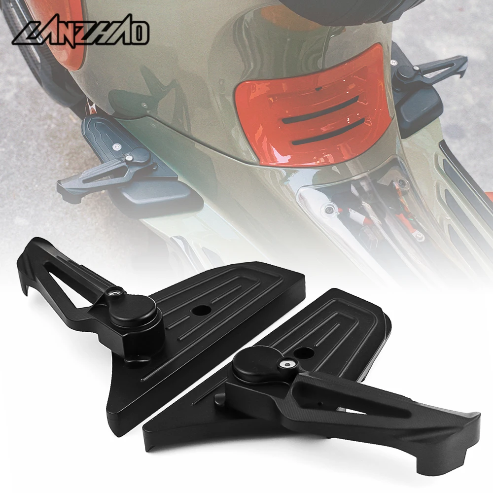 Black Rear Passenger Foot Step Advanced Die-Cast Pedals Accessories For VESPA S150 VXL150 LXV150 2013-2023