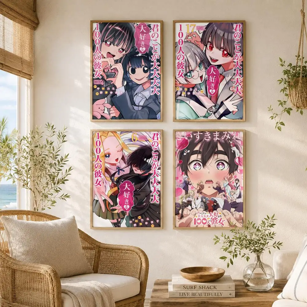 T-The 100 Girlfriends Who Really Love You Poster Versatile HD Waterproof Wall Art Self-Adhesive Decor for Any Space Ideal Gift