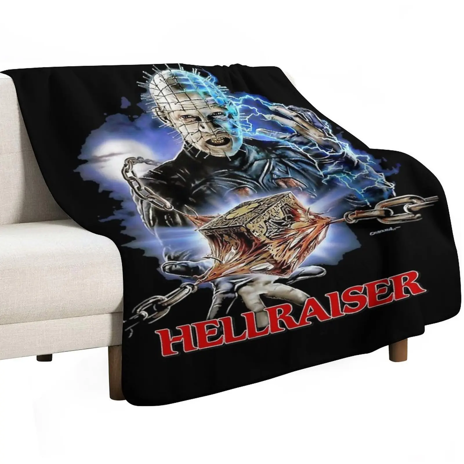 Hellraiser - Pinhead funny Throw Blanket Beach Flannels Warm bed plaid Hair Loose Blankets