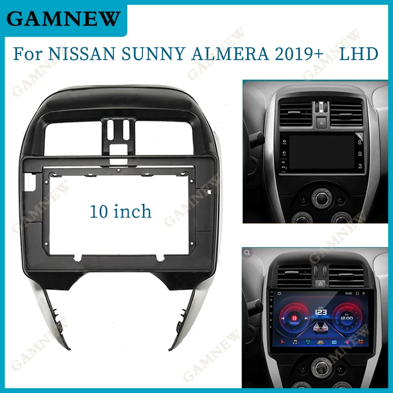 10 Inch Car Frame Fascia Adapter For Nissan Micra March Versa Note lidona Almera Latio Sunny Juke Versa Fitting Panel Kit