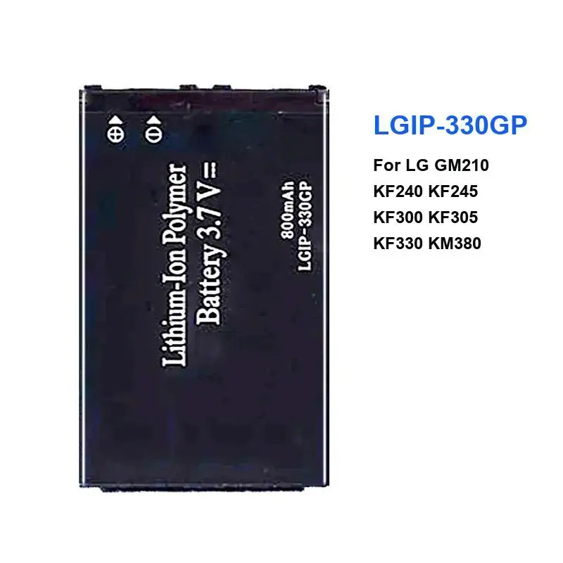 

800 мАч LGIP-330GP аккумулятор для LG GM210 KF240 KF245 KF300 KF305 KF330 KM380 аккумуляторы для мобильных телефонов гарантия + трек-код