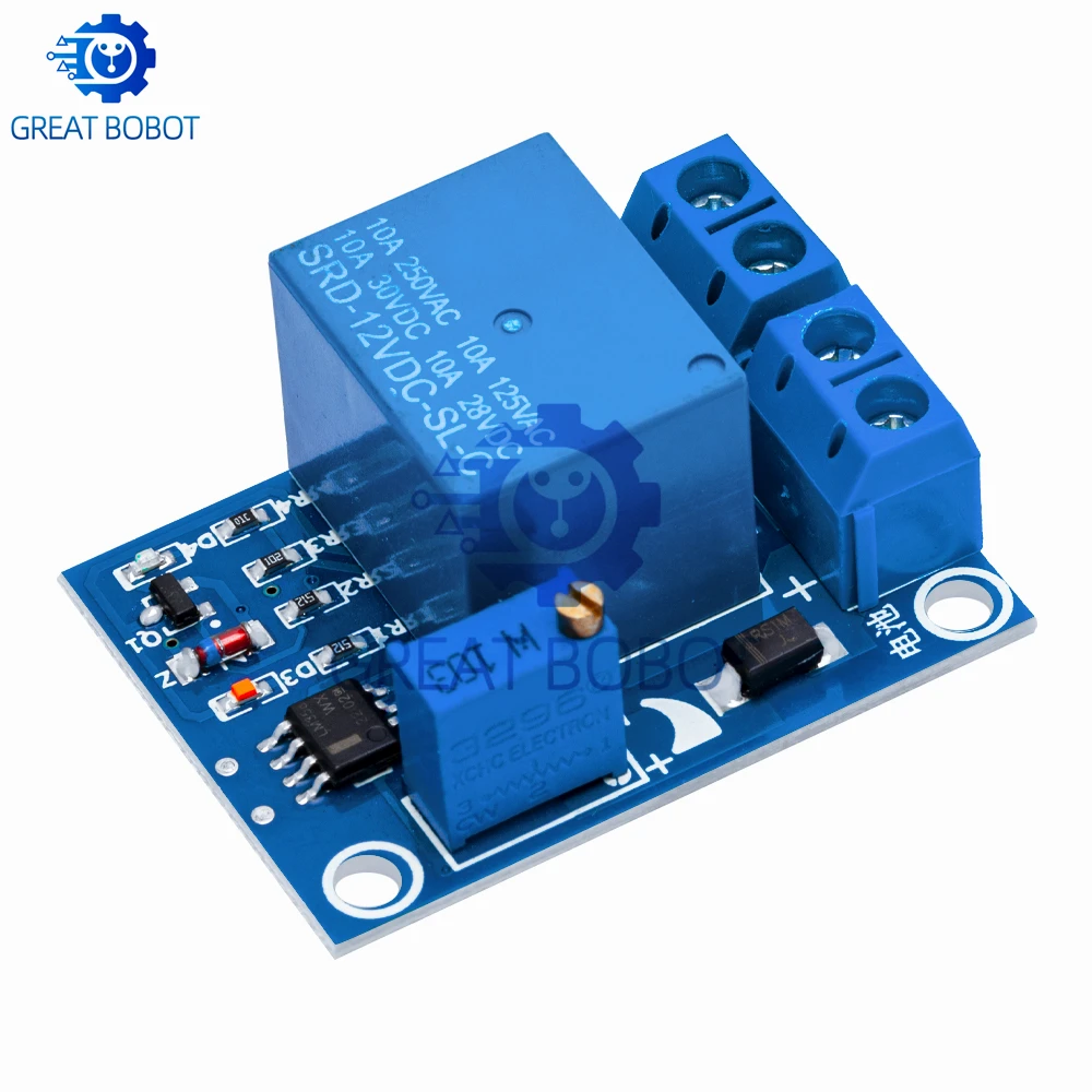 DC 12V Battery Protection Module: Undervoltage&Low Voltage Cut-off with Automatic Switch Recovery, Charging Controller Include