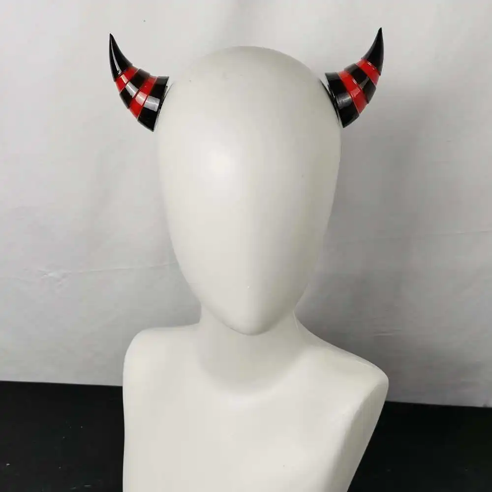1 paar 7 cm Demon Hoorn Haarspelden Hot Girl Goth Duivel Hoorn Eendenbekjes Haar Clip Halloween Goth Cosplay Haar clip voor Vrouw