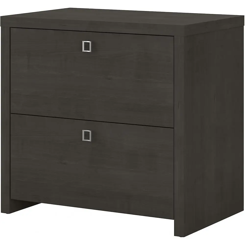 

Sleek Lateral File Cabinet with Silver Handles | 2 Drawer for Home or Office, 31W x 20L x 30H