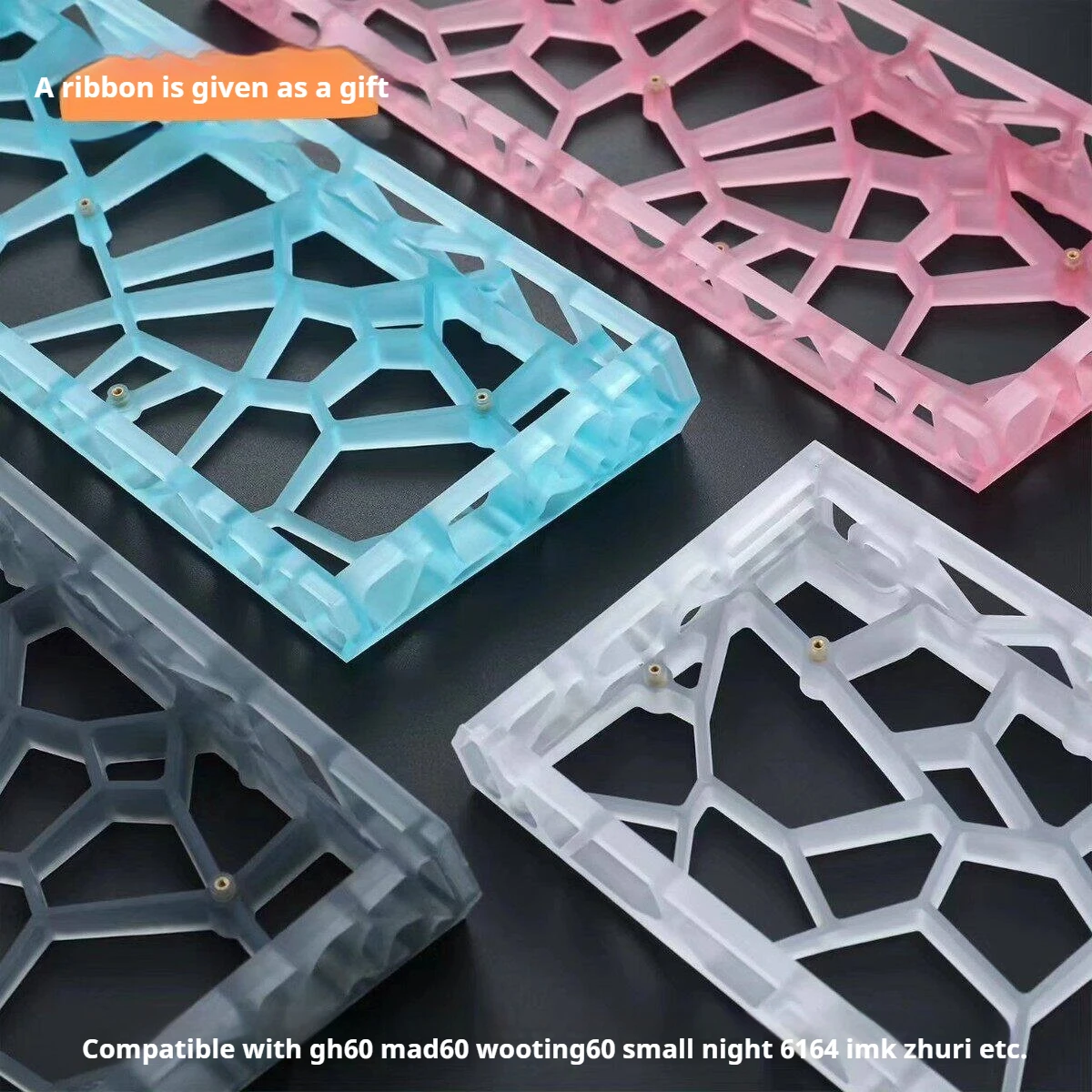 GH60 Frosted Transparent Wooting 60he Mad60he Keyboard Case Shell 60% Keys Layouts For Xiaoye K61 Custom Keyboard PC Accessories