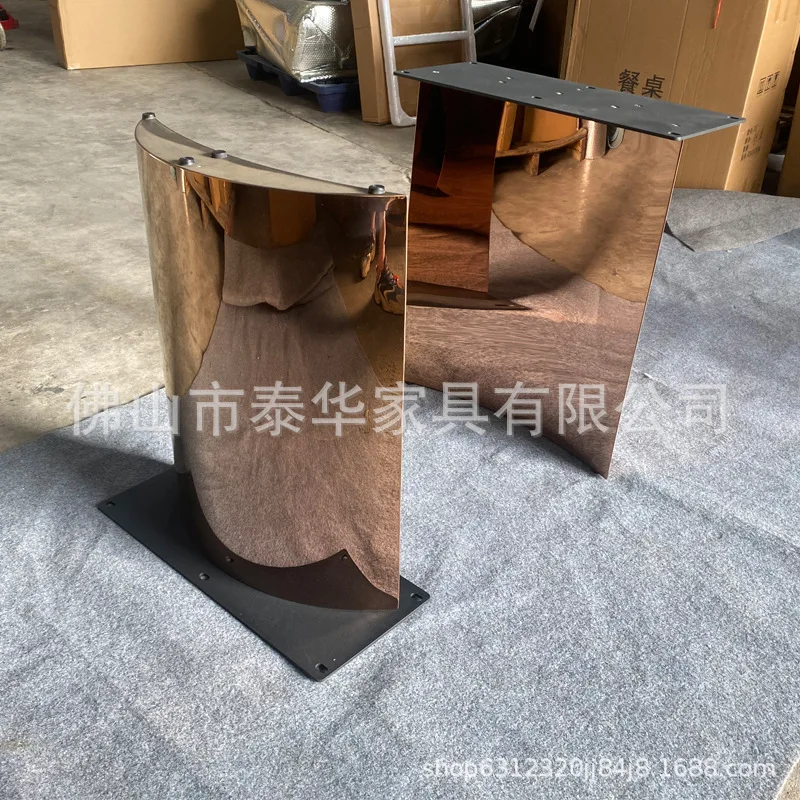 Processing custom restaurant marble dining table feet coffee table shelf base legs coffee living room stainless stee