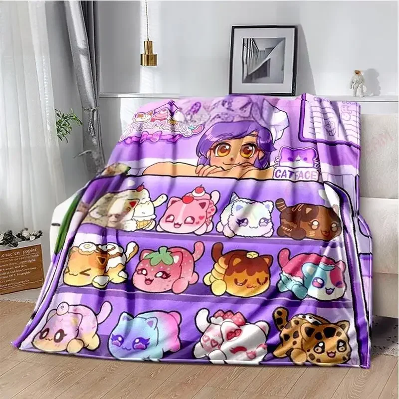 2026 Cartoon Game Blanket Cute Aphmau With Wings Flannel Pink Warm Throw Blanket For Bed Bedroom Sofa Travel Picnic Blanket Girl