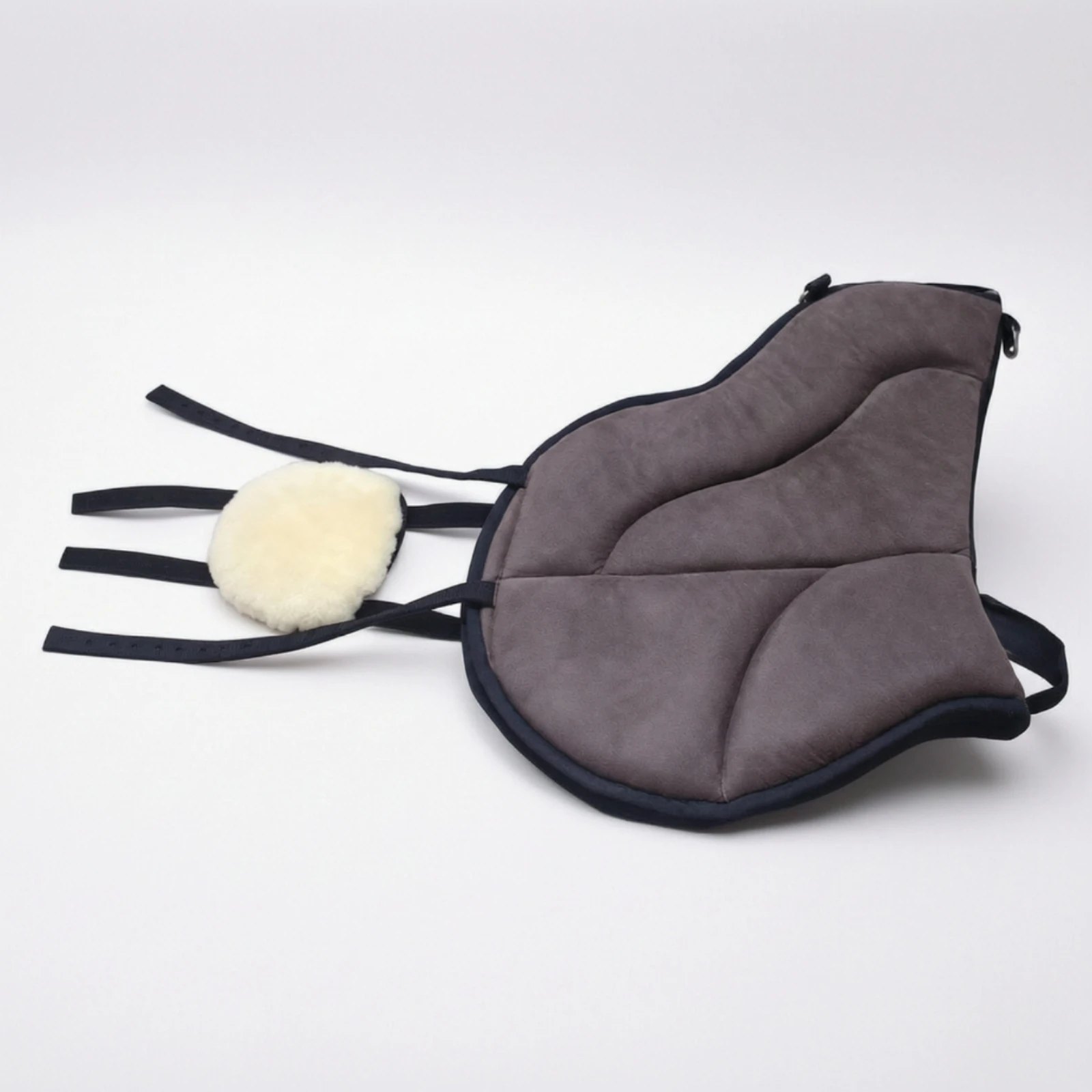 Quilted Saddle Pad with Attachment Straps Breathable Contoured Saddle Pad Padded Supportive for Equestrians, Equestrian Training