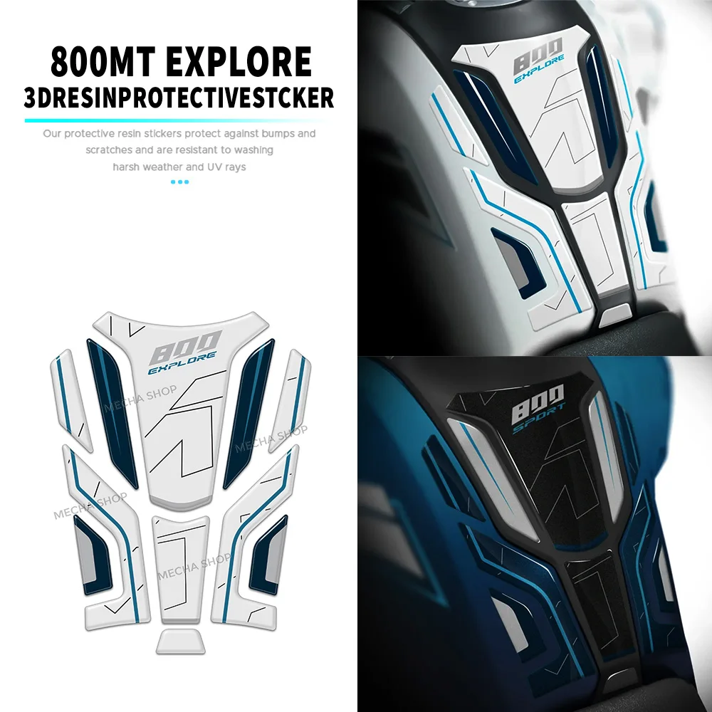 

2025 Motorcycle Accessories 3D Epoxy Resin Adesivi For CFMoto 800 MT Sport Sticker 800MT Explore Tank Pad Protector