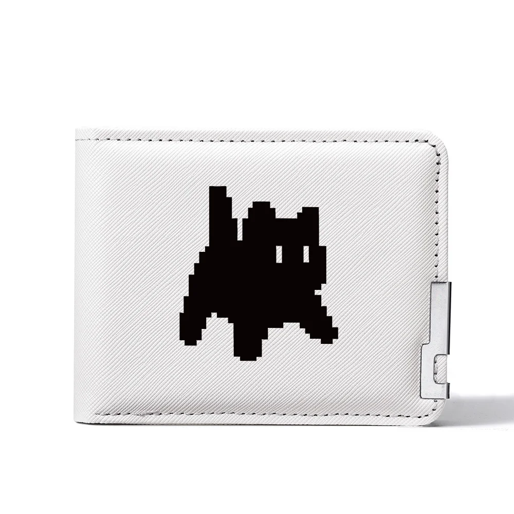 Herren Retro Pixel-Katzen-Print Casual Kurze Geldbörse Tragbarer Kreditkartenhalter Geldbeutel – Detail 9
