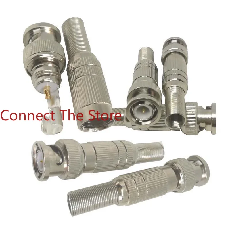 

3PCS Manufacturer Supply Surveillance BNC Male Assembly Type Wire Bonding All Copper Head 75-5 Q9MaleHead