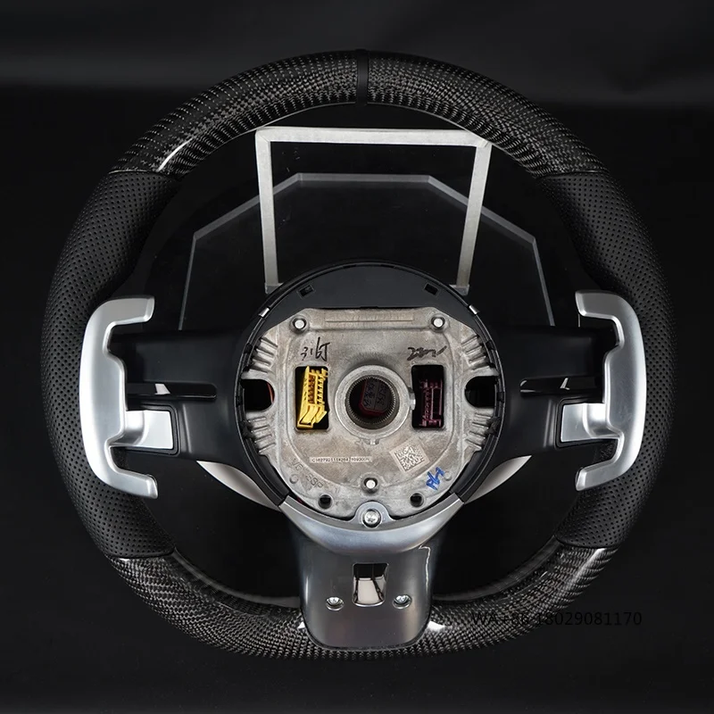 C217 W211 W212 W221 W222 S63 C63 GLA45 C43 SLC لـ - W204 W205 CLA GLA 45 عجلة قيادة من ألياف الكربون #6