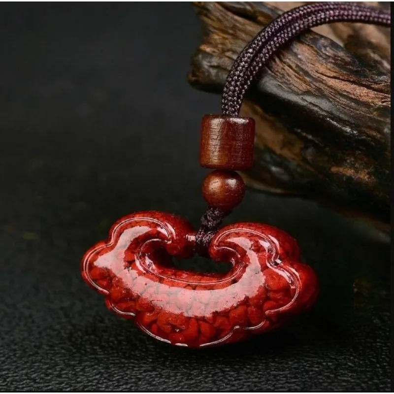 

Подвеска с замком Ruyi из натурального необработанного минерального кристалла, классические универсальные ювелирные изделия в стиле ретро