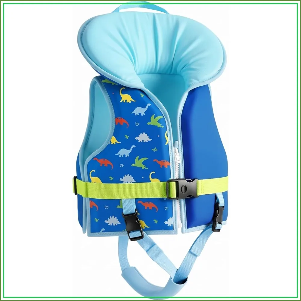 

Toddler Swim Vest Floaties Fit 10-55 Lbs, Kids Swim Jacket with Arm Wings, Pool Puddle Jumper Swim Aid