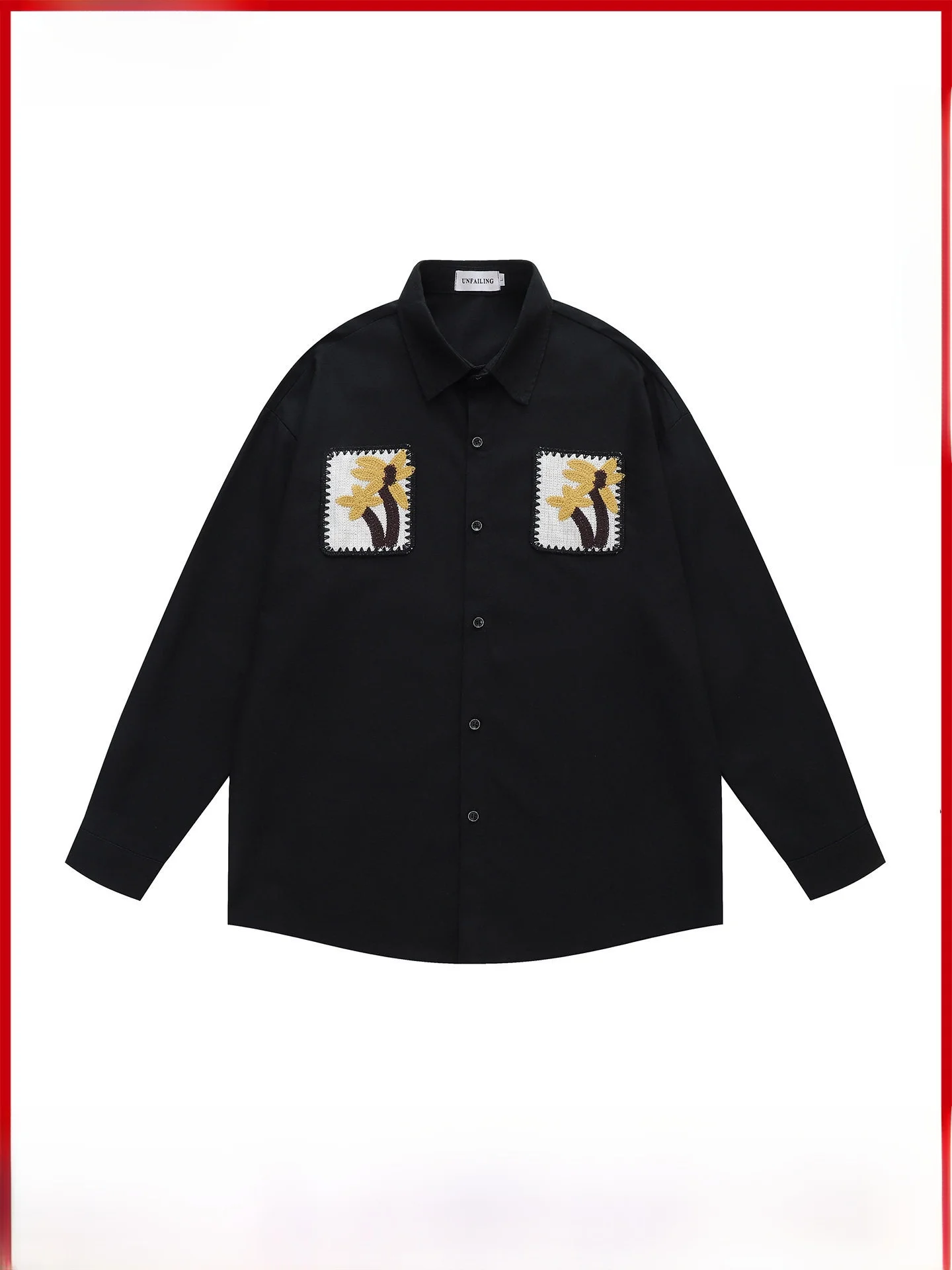 Loose Fit Long Sleeve Coconut Tree Patchwork Casual Shirt Men's Fashion Urban Style Breathable Polyester Linen Blend Shirt