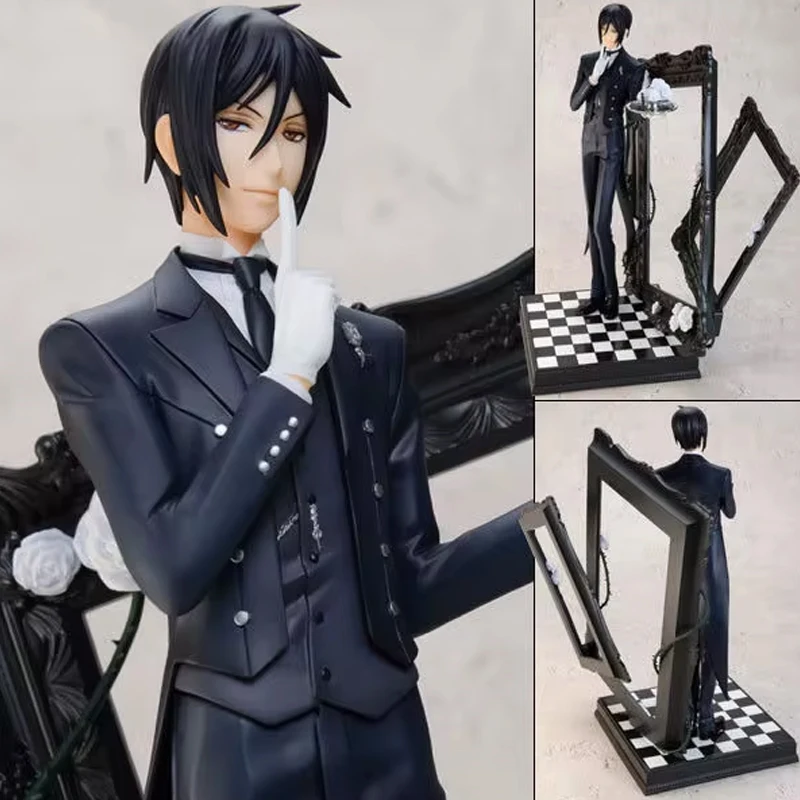 25cm Anime Black Butler Figures Ciel Phantomhive Action Figure Sebastian Michaelis Figurine Pvc Statue Doll Collection Toys Gift