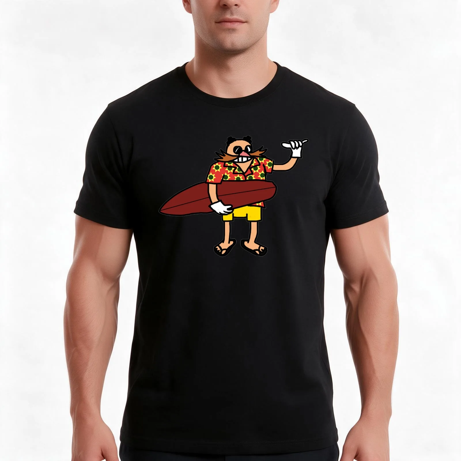 Eggman as a Californian T-Shirt, Summer Casual Cotton Tee, Oversized Streetwear Tops, Vintage Graphic Print, Unisex Men Women
