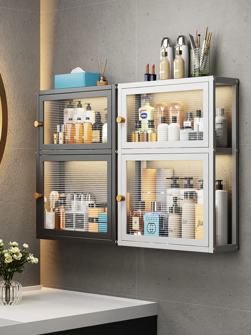 

Bathroom Shelving Toilet Top Toiletries Toiletries Bathroom Wall Perforation-free Wall Hanging Storage Box Cabinet