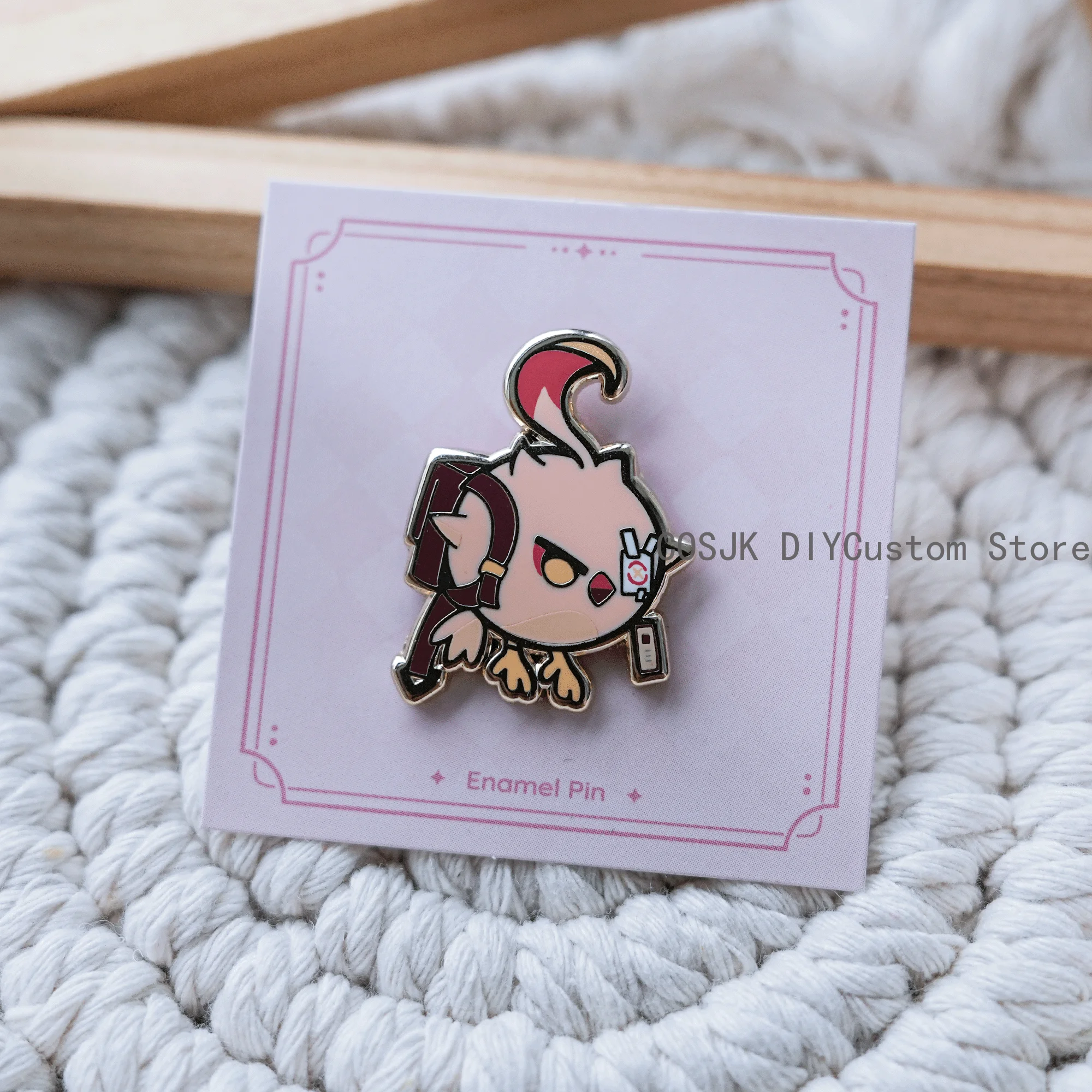 

Game Genshin Impact Cacucu Brooch Pendant Metal Badge Pin Brooch Ornament Decoration Collection Bedge Cosplay Birthday Gift