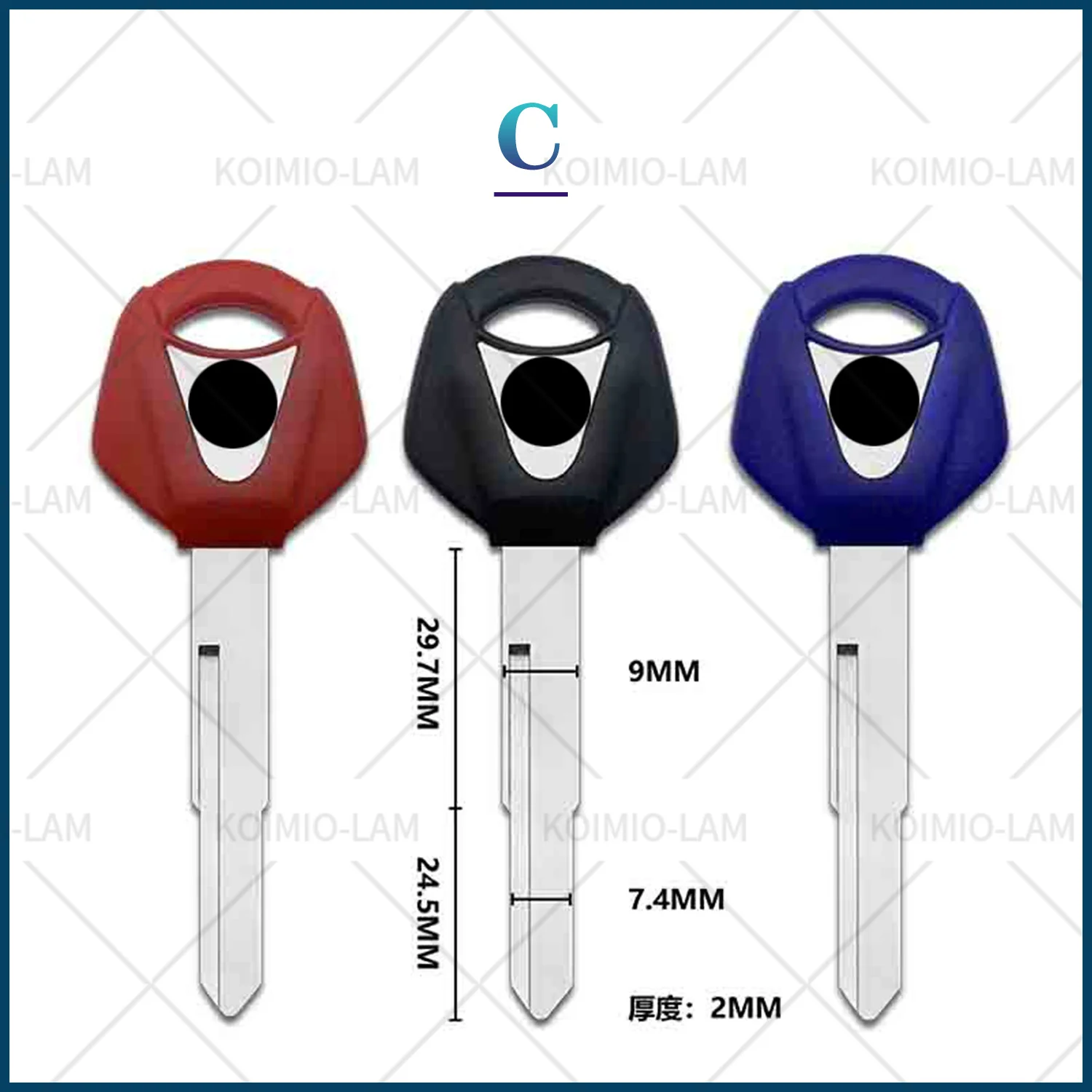 Passend für Yamaha YZF R1 R1M R1S R6 R6S TMAX TDM FZ1 FZ6 FZ8 XT660 XJR FJR 1300 XJ6 FZR250 FZR400 Motorrad Ungeschnittener Schlüsselrohling – Detail 5