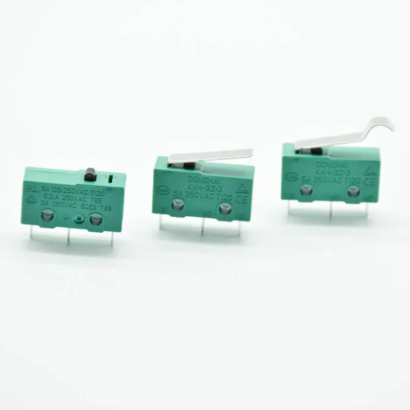 5PCS  3 Pin N/O N/C  Limit Switch For 3D Printer  Micro Limit Switch 3D Printer Accessories  Green Endstop