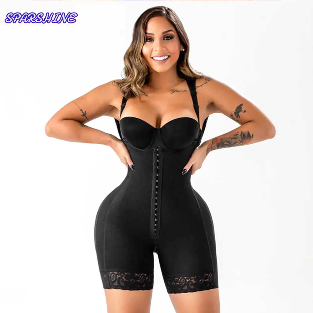 Fajas Colombianas Three row buckle jumpsuit Women Full Body Shaper Slimming Shapewear Tummy Control Sexy bodysuit Waist Trainer