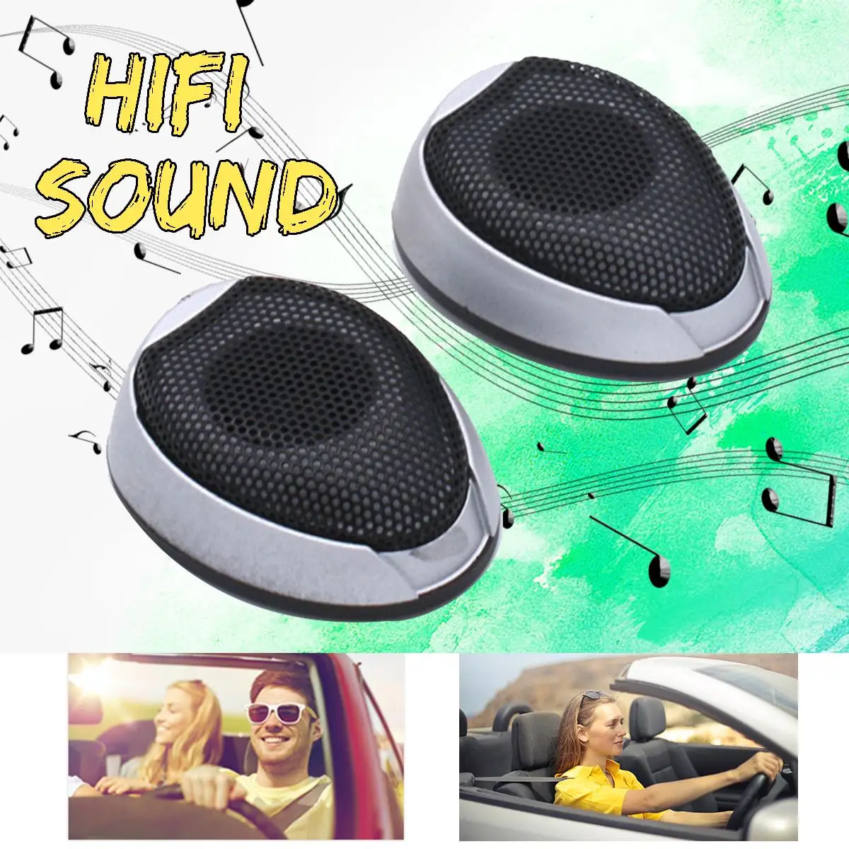 1000W Universal Waterproof Super Power Car Dome Tweeter 1 Pair High Noise Reduction Hifi Audio High Frequency Speaker