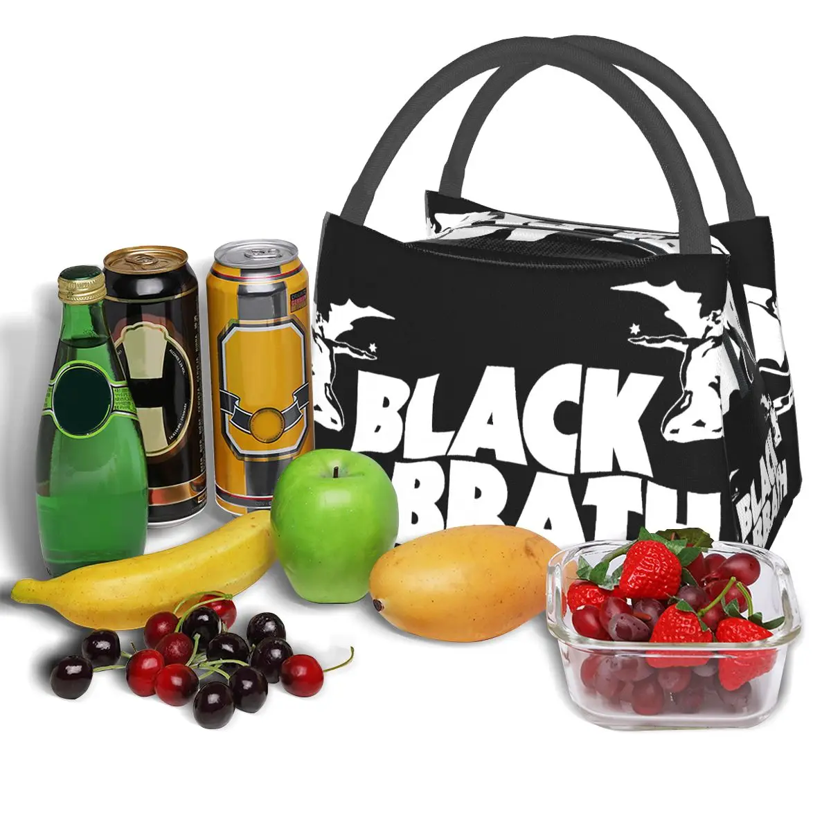 Black Sabbathe Portable insulation bag for Cooler Thermal Food Office Pinic Container