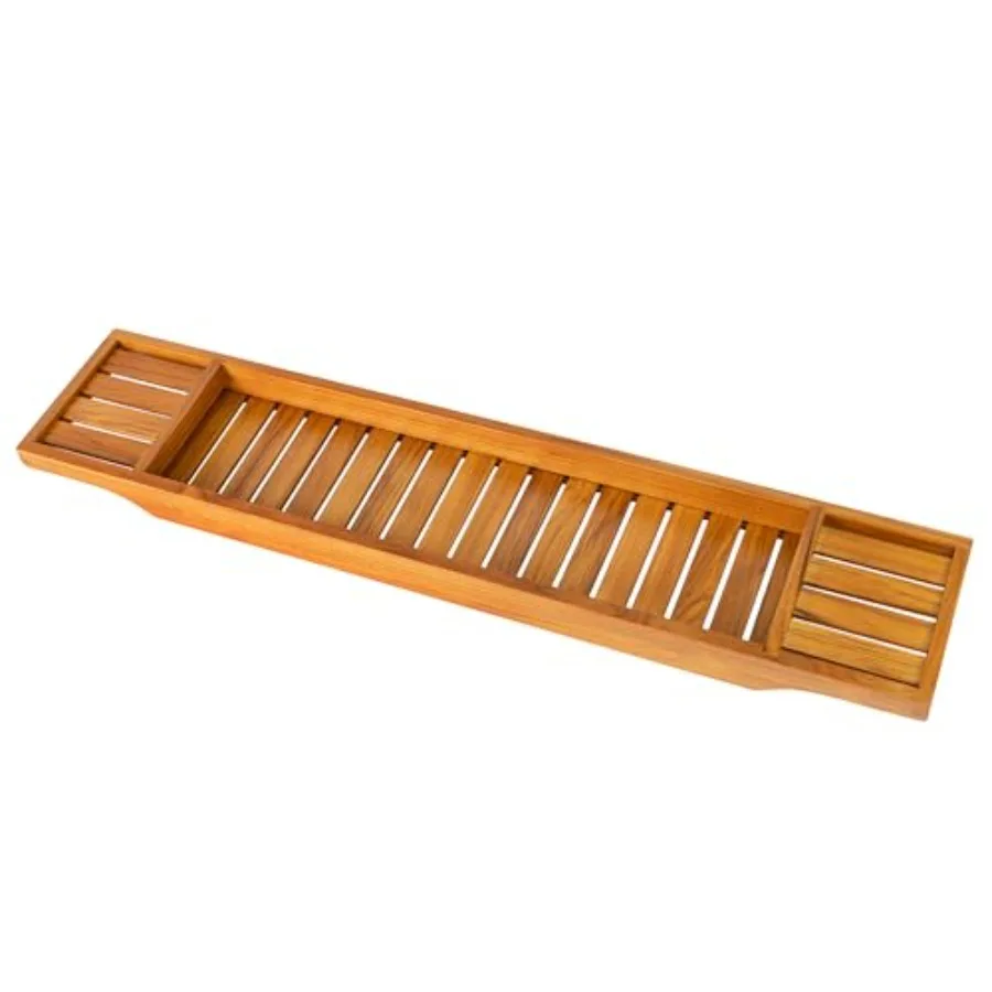 

Teak Bathtub Tray, Wooden Bath Caddy for Bathtub, Bath Tub Wood Table for Tub